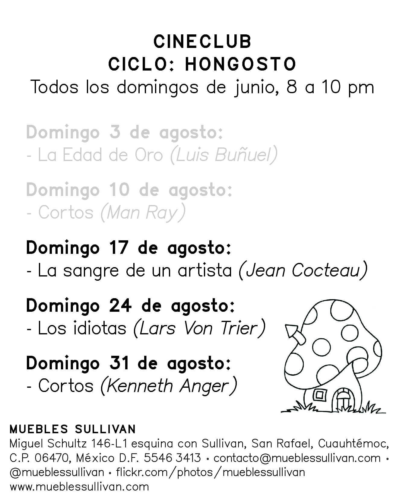 Cineclub - Ciclo: Hongosto
